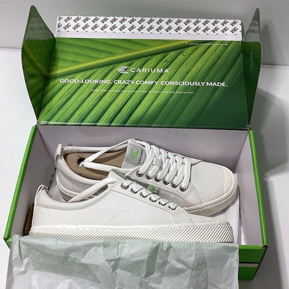 Cariuma OCA Low Off White Canvas Sneaker NIB 9.5 Women 8 Men - Picture 8 of 9